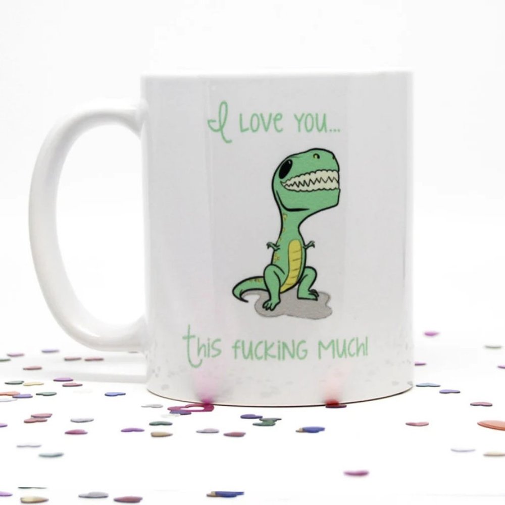 Valentine  Gift, Funny Dinosaur Coffee Mug,  Dino Tea Cup 11oz